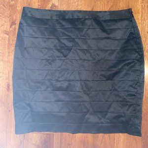 Black satin bodycon skirt - Forever 21